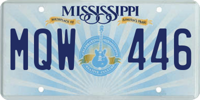 MS license plate MQW446