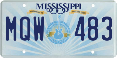 MS license plate MQW483