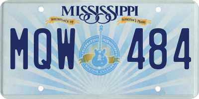 MS license plate MQW484