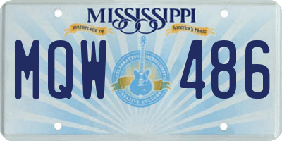 MS license plate MQW486