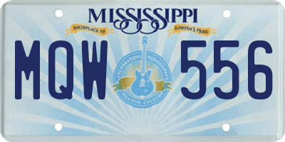 MS license plate MQW556