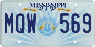 MS license plate MQW569