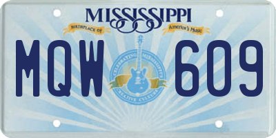 MS license plate MQW609