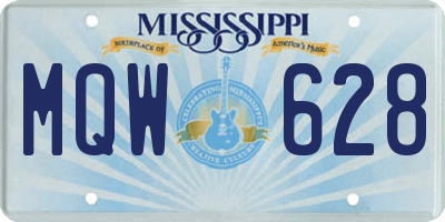 MS license plate MQW628