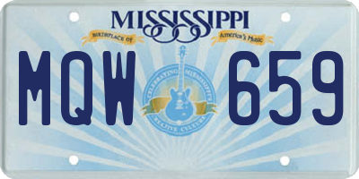 MS license plate MQW659