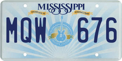 MS license plate MQW676