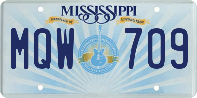 MS license plate MQW709