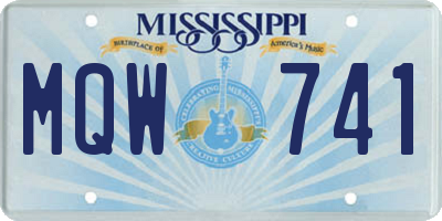 MS license plate MQW741