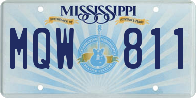 MS license plate MQW811
