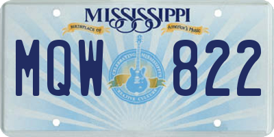 MS license plate MQW822