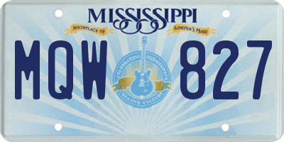 MS license plate MQW827