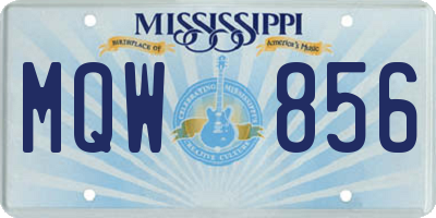 MS license plate MQW856