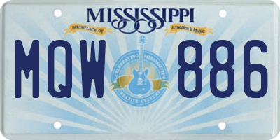 MS license plate MQW886