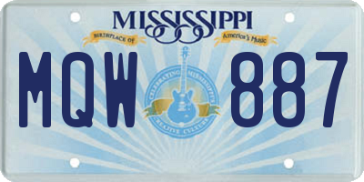 MS license plate MQW887