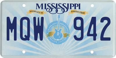 MS license plate MQW942