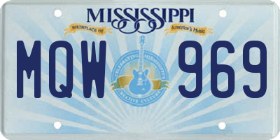 MS license plate MQW969