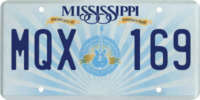 MS license plate MQX169