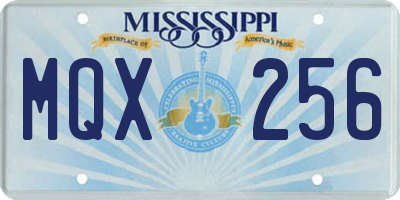 MS license plate MQX256