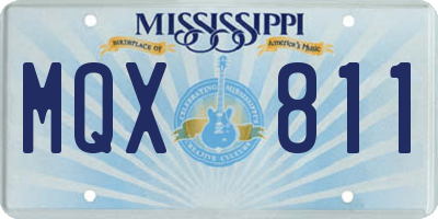 MS license plate MQX811