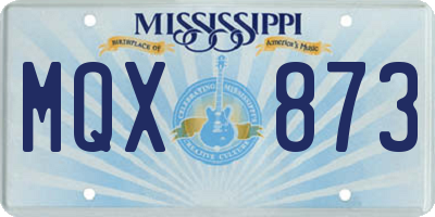 MS license plate MQX873