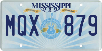 MS license plate MQX879