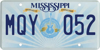 MS license plate MQY052