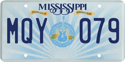MS license plate MQY079