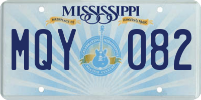 MS license plate MQY082