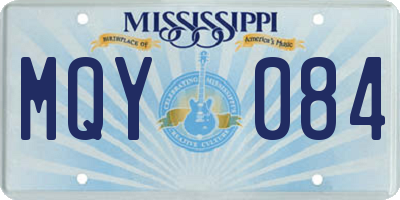 MS license plate MQY084
