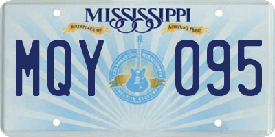 MS license plate MQY095