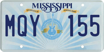 MS license plate MQY155