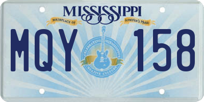 MS license plate MQY158