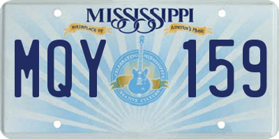 MS license plate MQY159