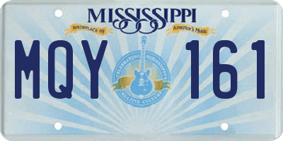 MS license plate MQY161