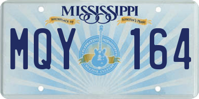 MS license plate MQY164