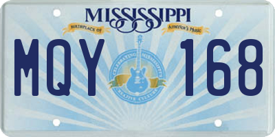 MS license plate MQY168