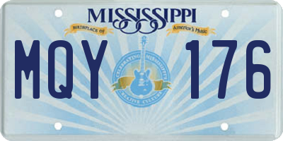 MS license plate MQY176