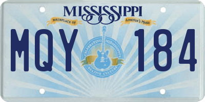 MS license plate MQY184