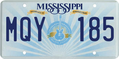 MS license plate MQY185