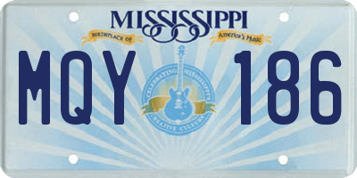 MS license plate MQY186