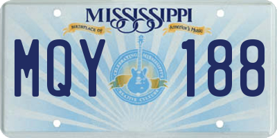 MS license plate MQY188