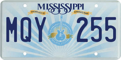 MS license plate MQY255