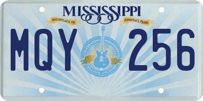 MS license plate MQY256