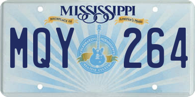 MS license plate MQY264
