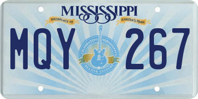 MS license plate MQY267