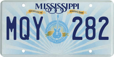 MS license plate MQY282