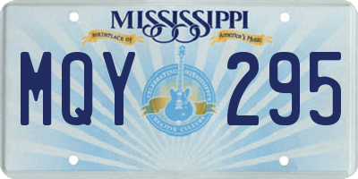 MS license plate MQY295