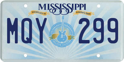 MS license plate MQY299