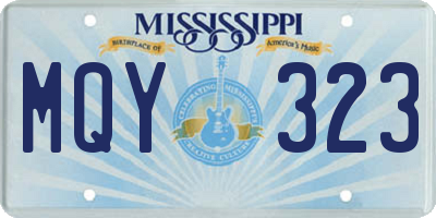 MS license plate MQY323