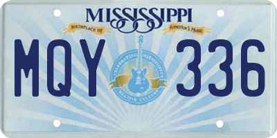 MS license plate MQY336